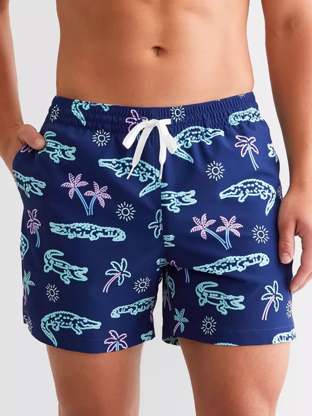 Chubbies The Neon Glades Stretch Swim Trunks size M 5.5 inch new navy blue